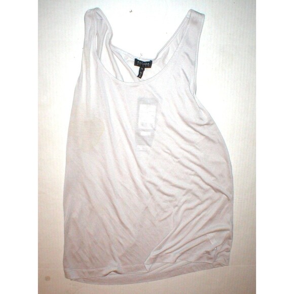 Womens New Designer Escada Sport Top Tank Sleeveless Light Gray L Modal Soft NWT - Picture 4 of 9